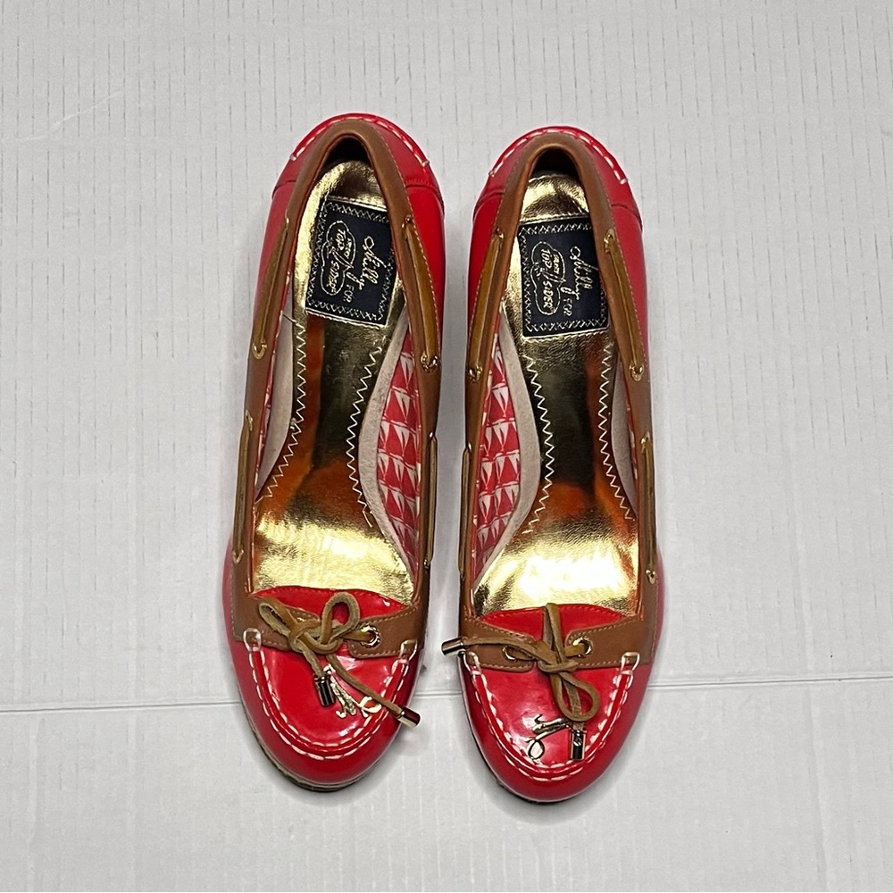 Milly x Top Slider Patent Leather Wedge Loafers - Picture 7 of 11